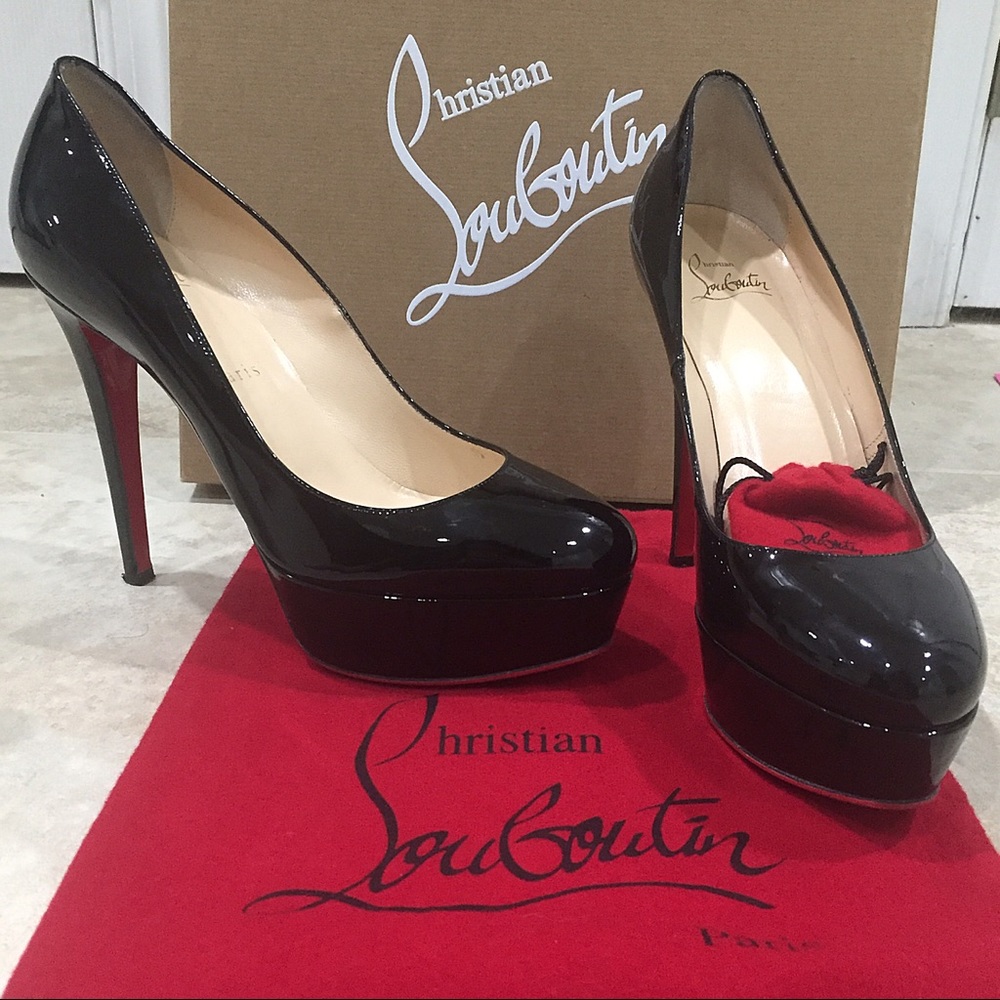 Christian Louboutin black patent heels